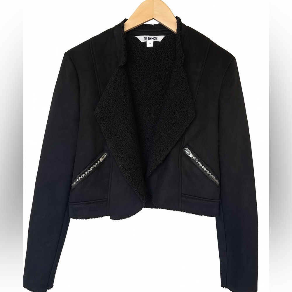 BB Dakota Black Women's Blazer with Zipper Details